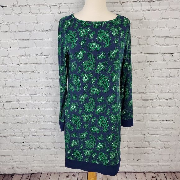 MICHAEL Michael Kors Navy Green Paisley Dress S NW - Picture 1 of 5